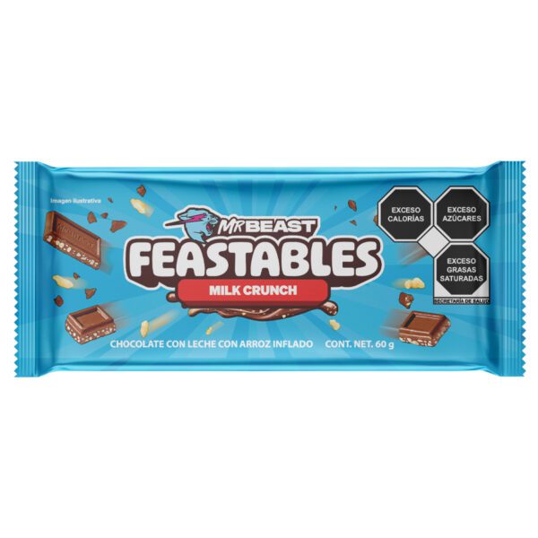 Chocolate Mr. beast feastables con Leche Crunch 60 g